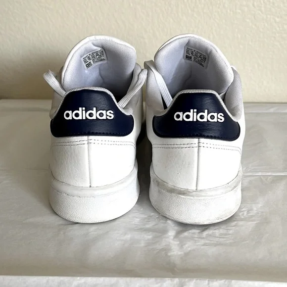 Adidas Men Advantage sneaker sz 10.5 in white/ navy - Picture 5 of 9